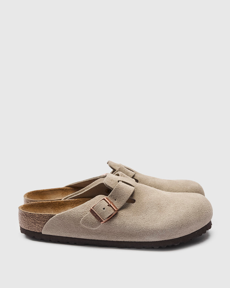 Boston Clog in Taupe Suede SFB