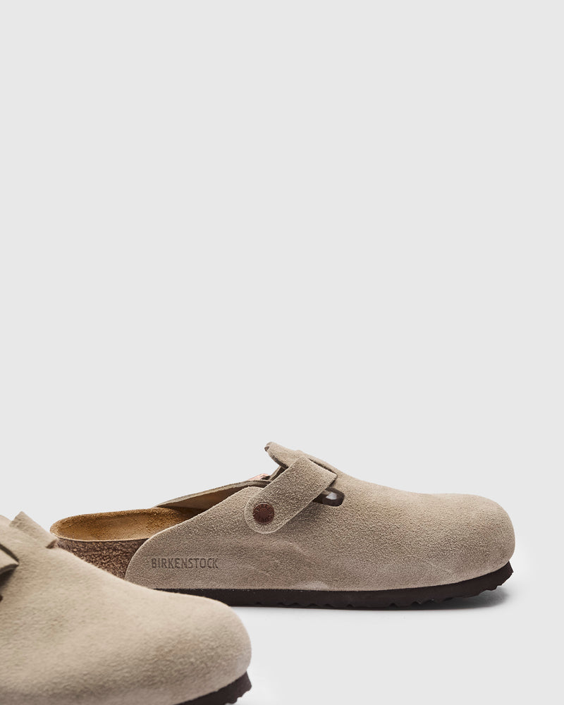 Boston Clog in Taupe Suede SFB