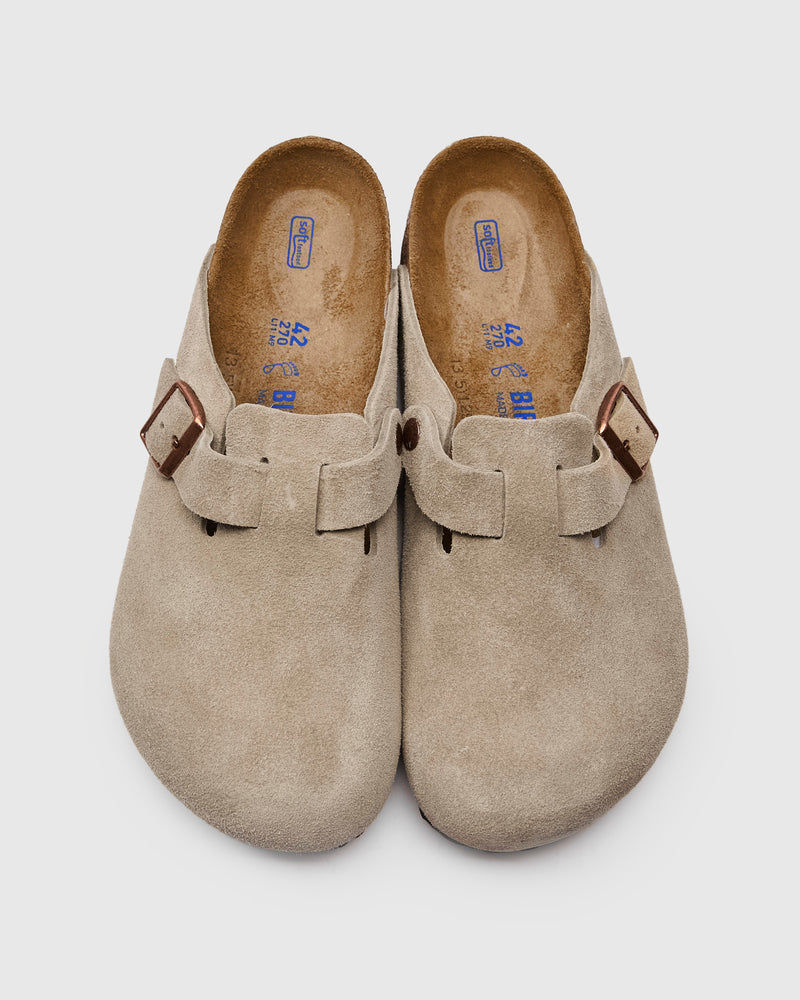 Boston Clog in Taupe Suede SFB