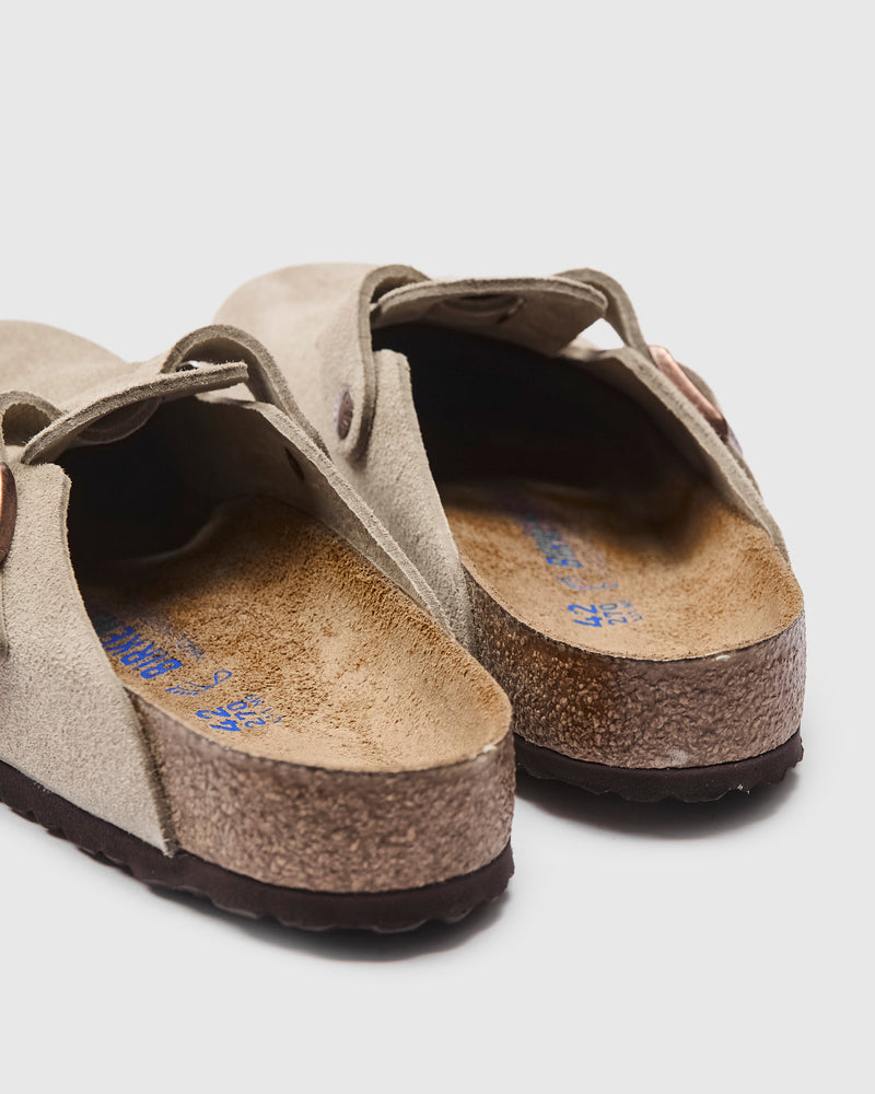 Boston Clog in Taupe Suede SFB