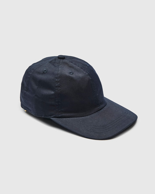 Nylon Satin Baseball Cap in Indigo