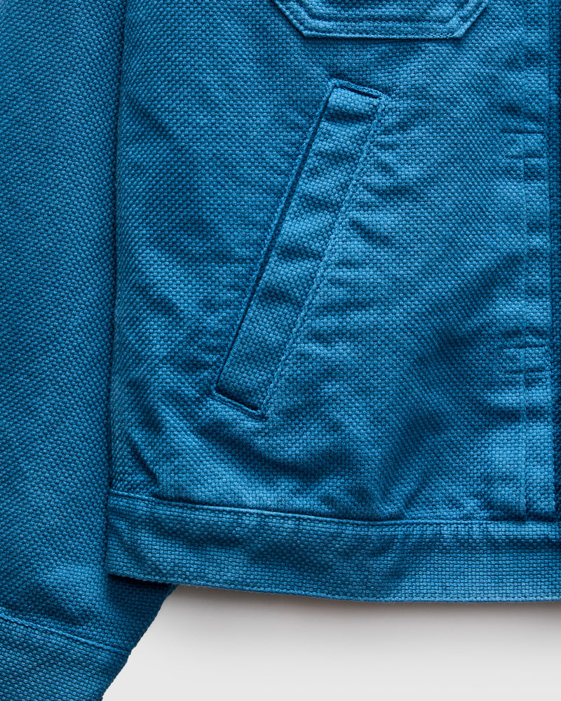 Sashiko Trucker Jacket in Blue Indigo