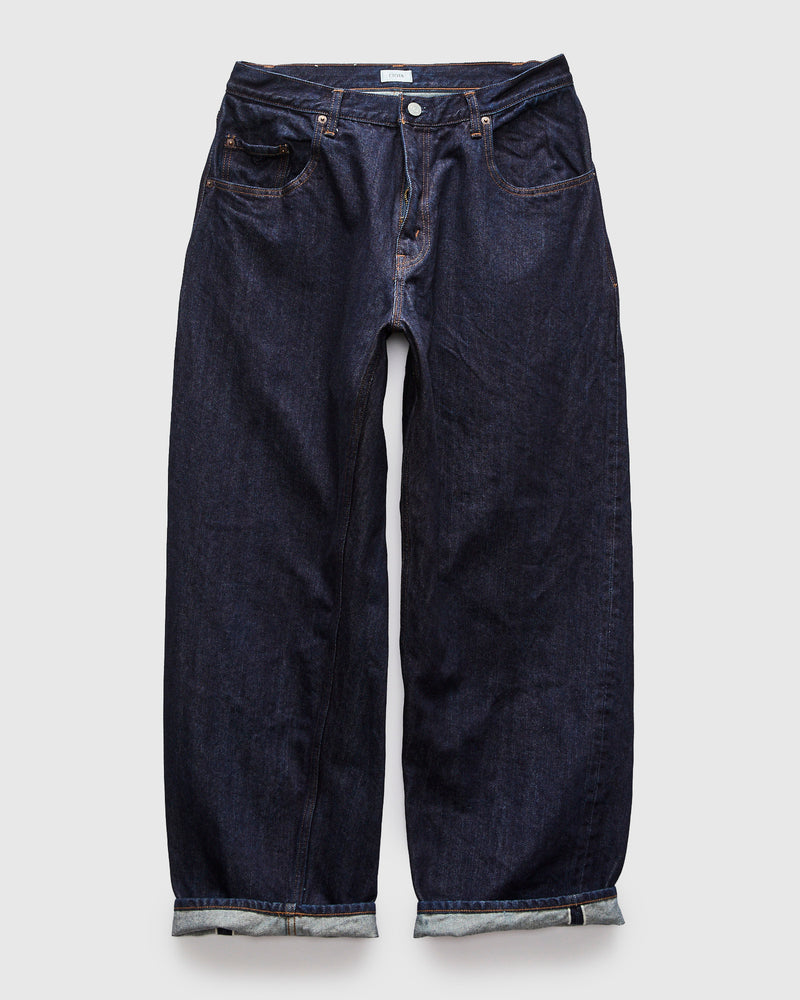 Baggy 5 Pocket Selvedge Denim Pants in Indigo