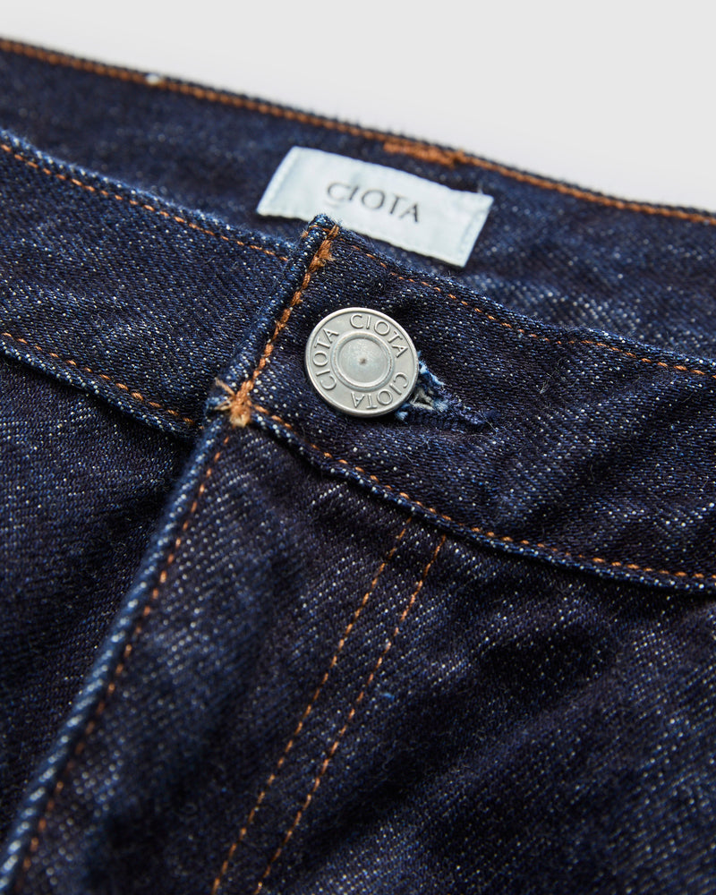 Baggy 5 Pocket Selvedge Denim Pants in Indigo