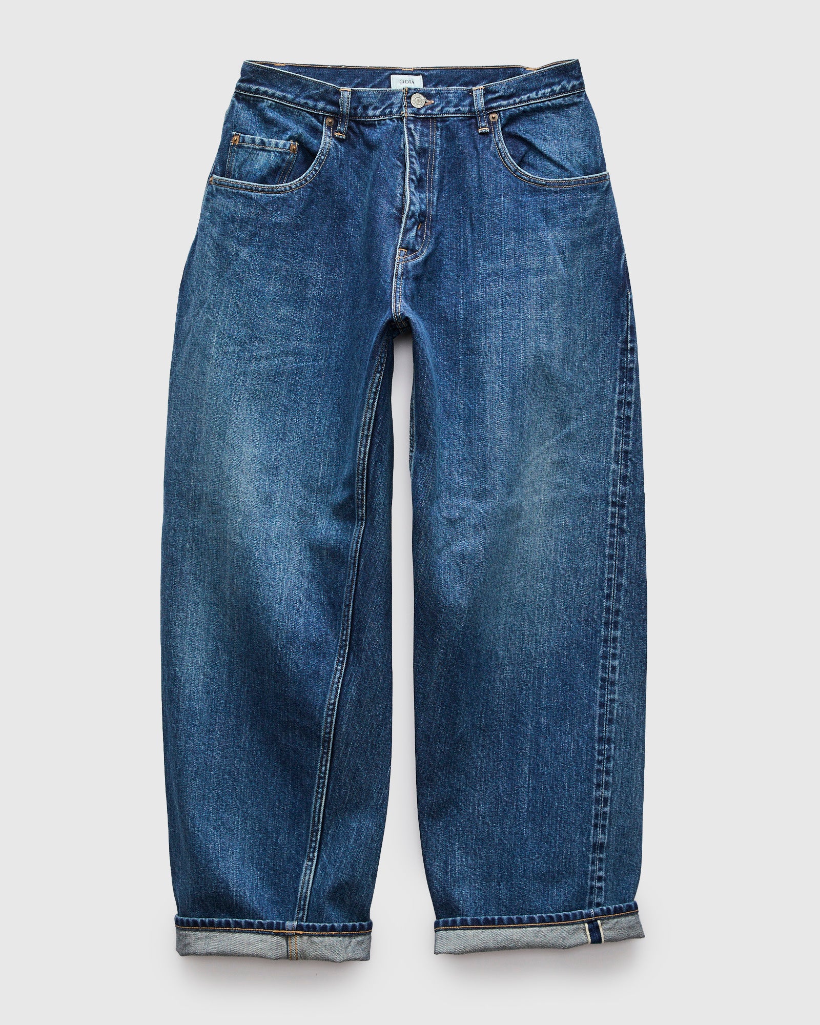 Baggy 5 Pocket Selvedge Denim Pants in Medium Blue – Blue Owl Workshop