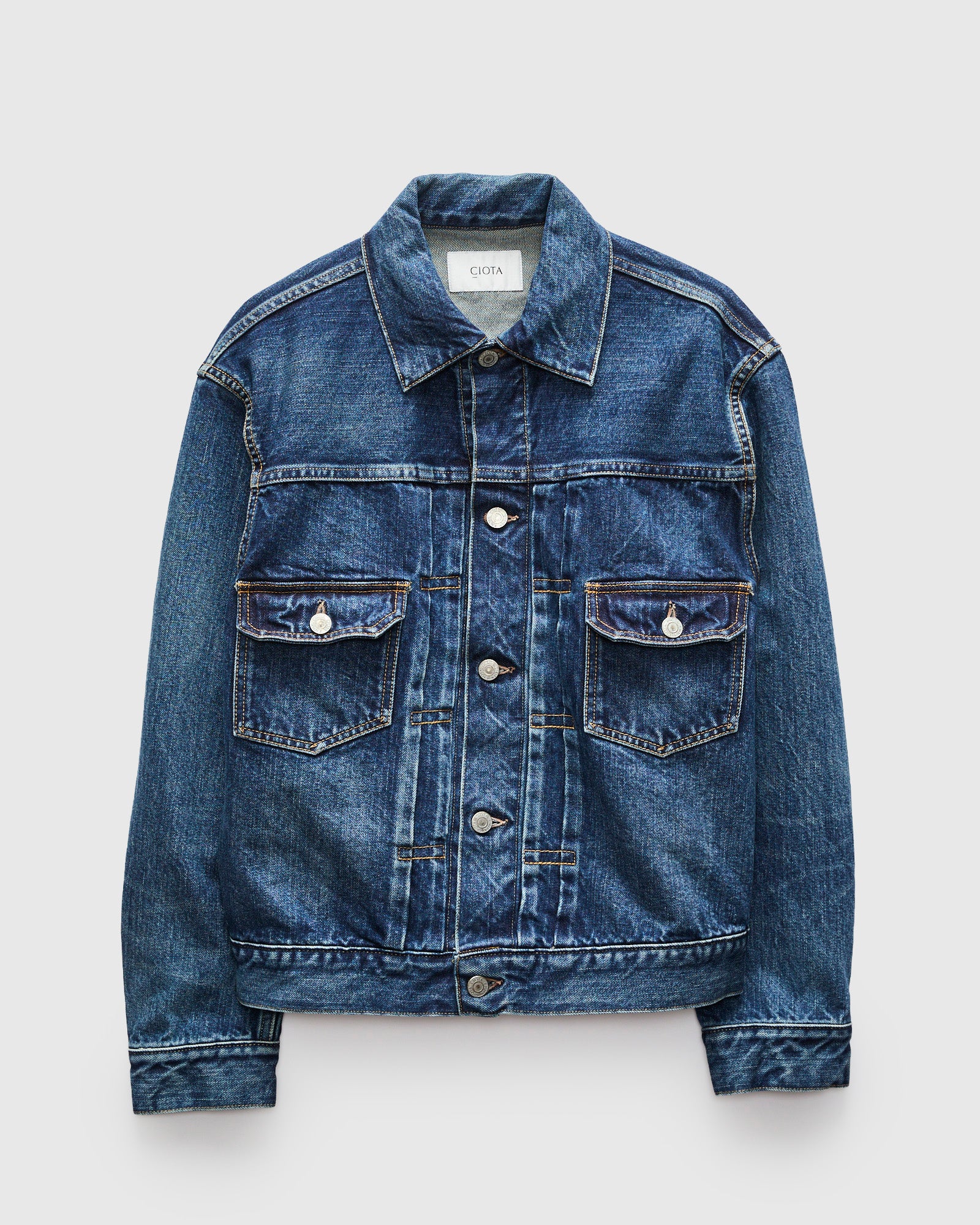 【美品】CIOTA Double Pocket Denim Jacket 42 Double Pocket Denim Jacket in Medium Blue – Blue Owl Workshop