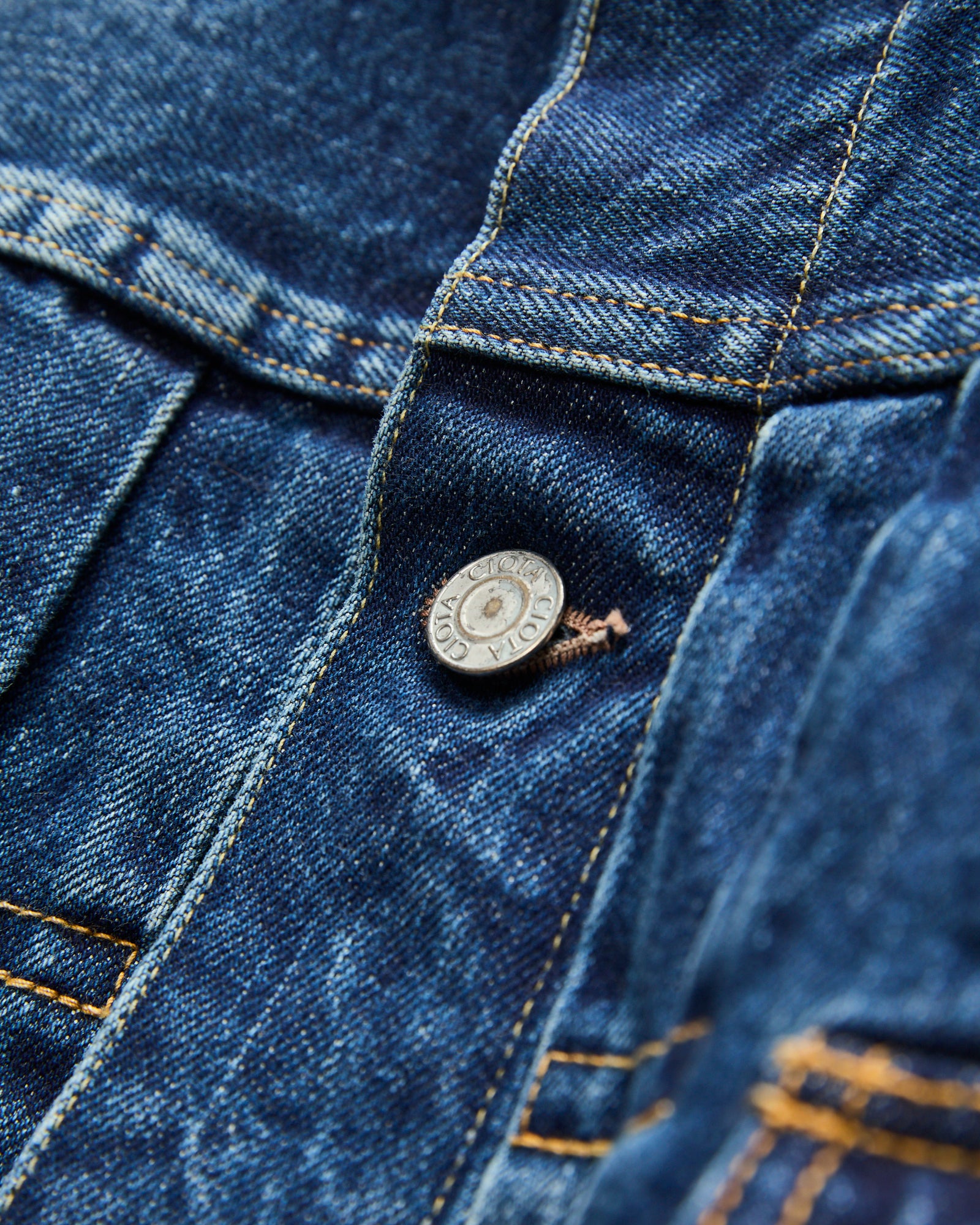 Double Pocket Denim Jacket in Medium Blue – Blue Owl Workshop