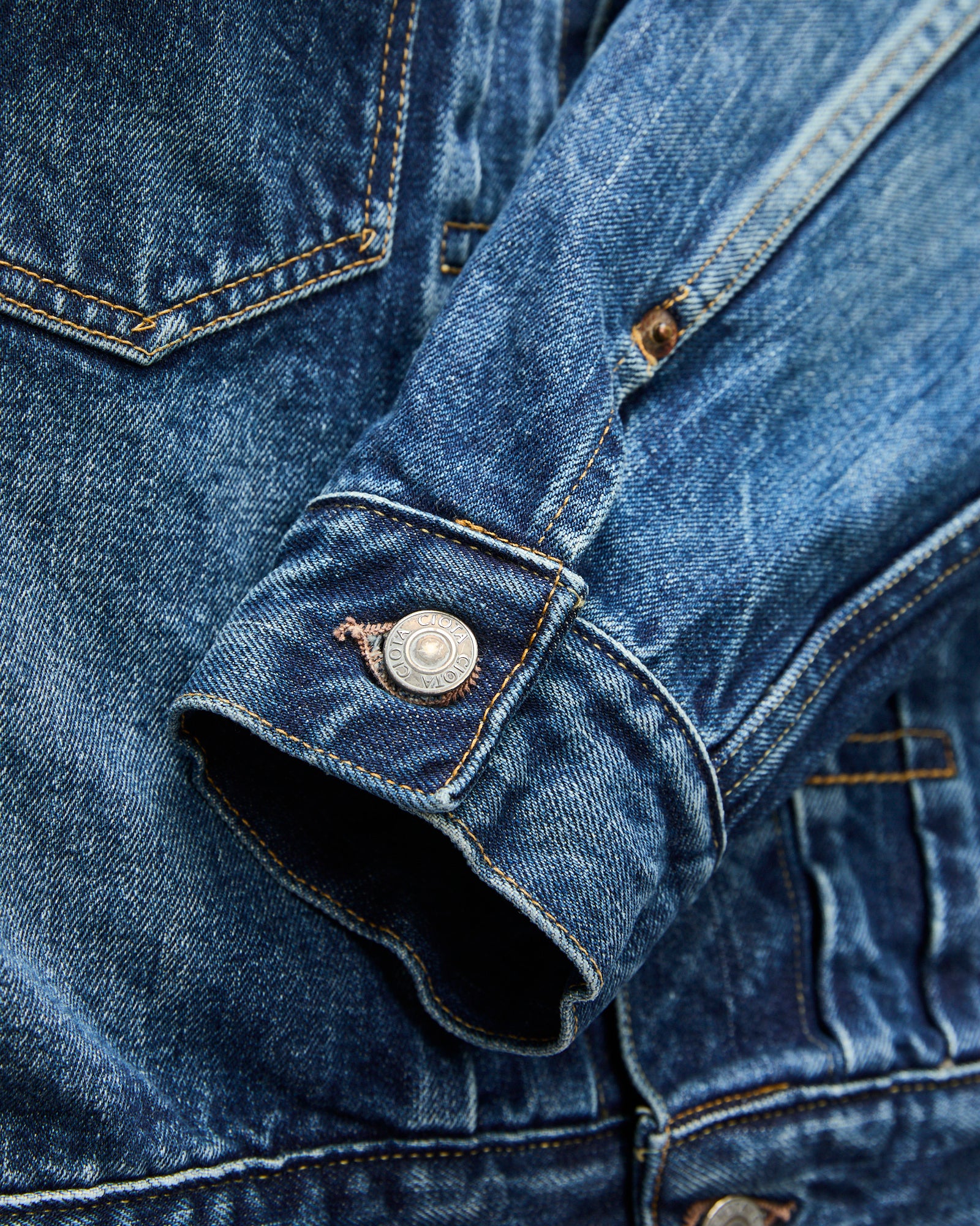 Double Pocket Denim Jacket in Medium Blue – Blue Owl Workshop
