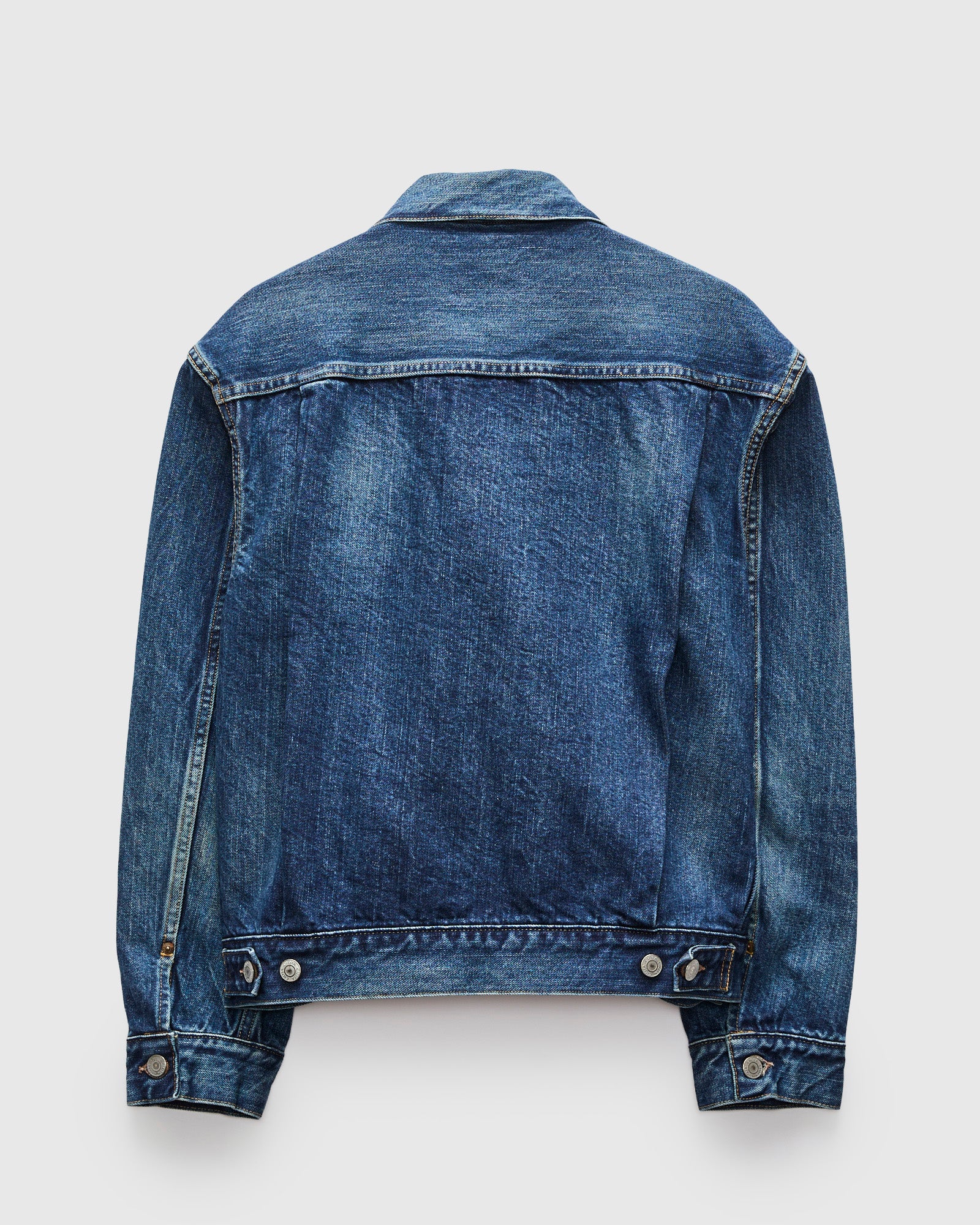 Double Pocket Denim Jacket in Medium Blue – Blue Owl Workshop