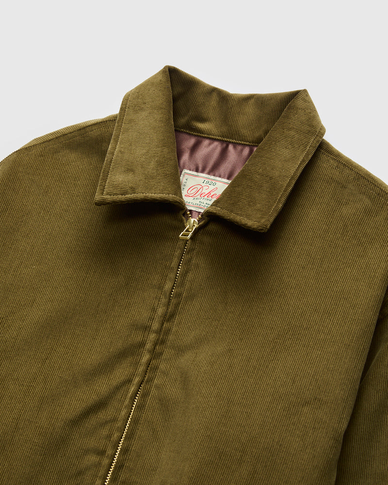 60's Cut Team Jacket in Olive Corduroy