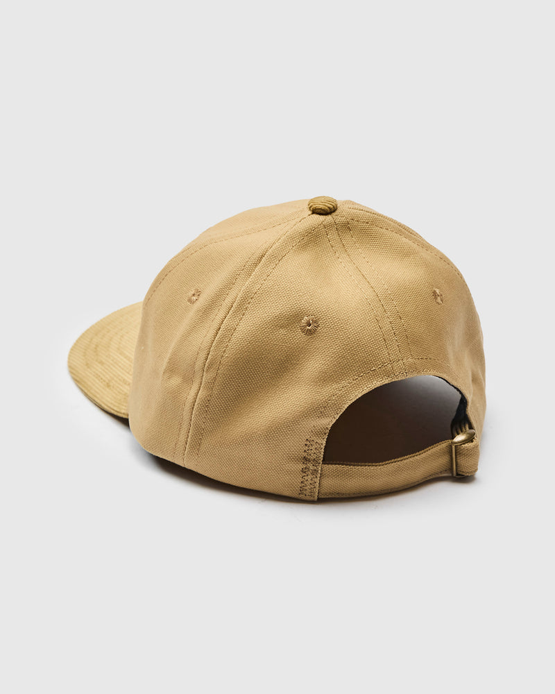 Baseball Hat in Tan Canvas Fawn Corduroy