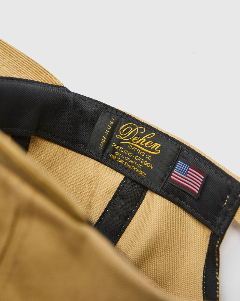 Baseball Hat in Tan Canvas Fawn Corduroy