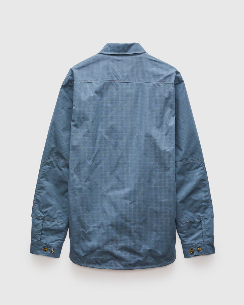 Crissman Overshirt in Waxed Ripstop Faded Blue