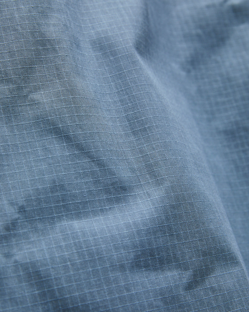 Crissman Overshirt in Waxed Ripstop Faded Blue