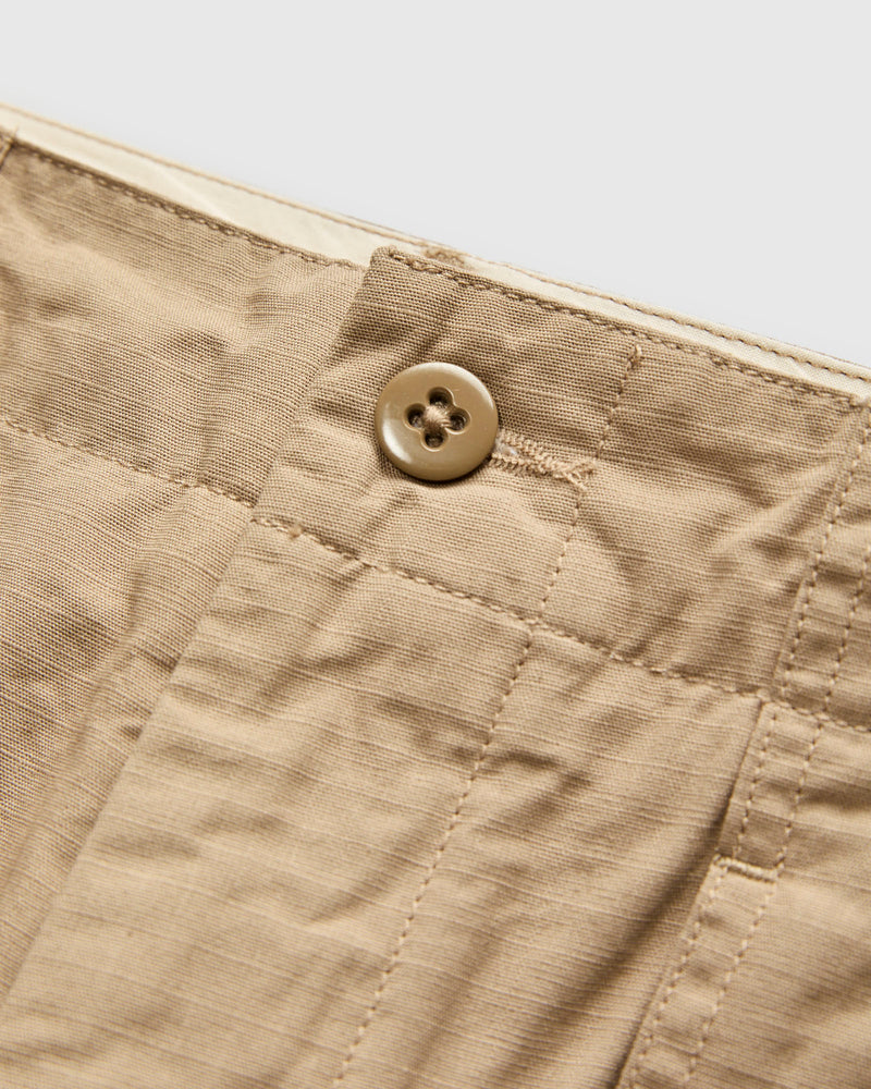Light Fatigue Pants in Khaki Cotton Ripstop