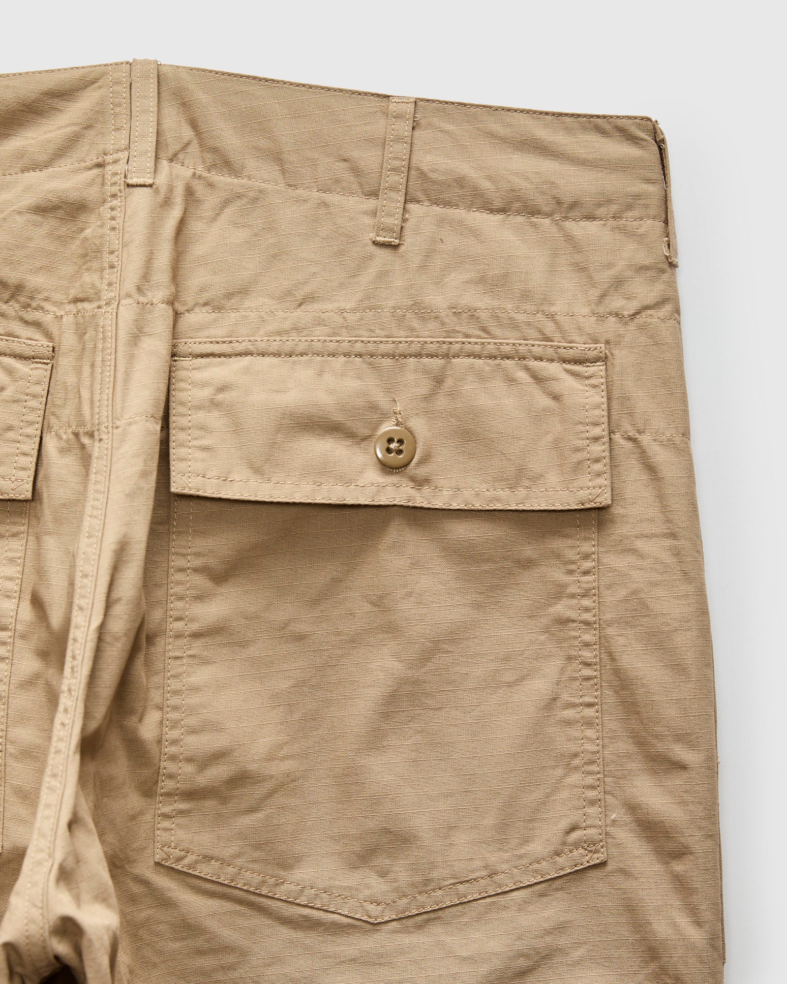 Light Fatigue Pants in Khaki Cotton Ripstop – Blue Owl Workshop