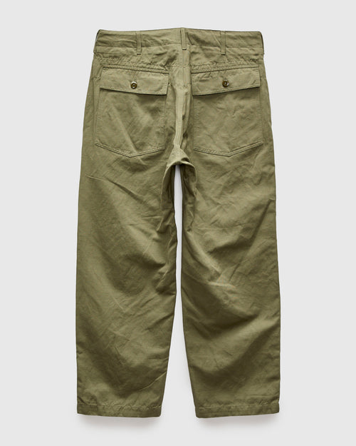 Fatigue Pants in Olive Cotton Linen Heavy Twill