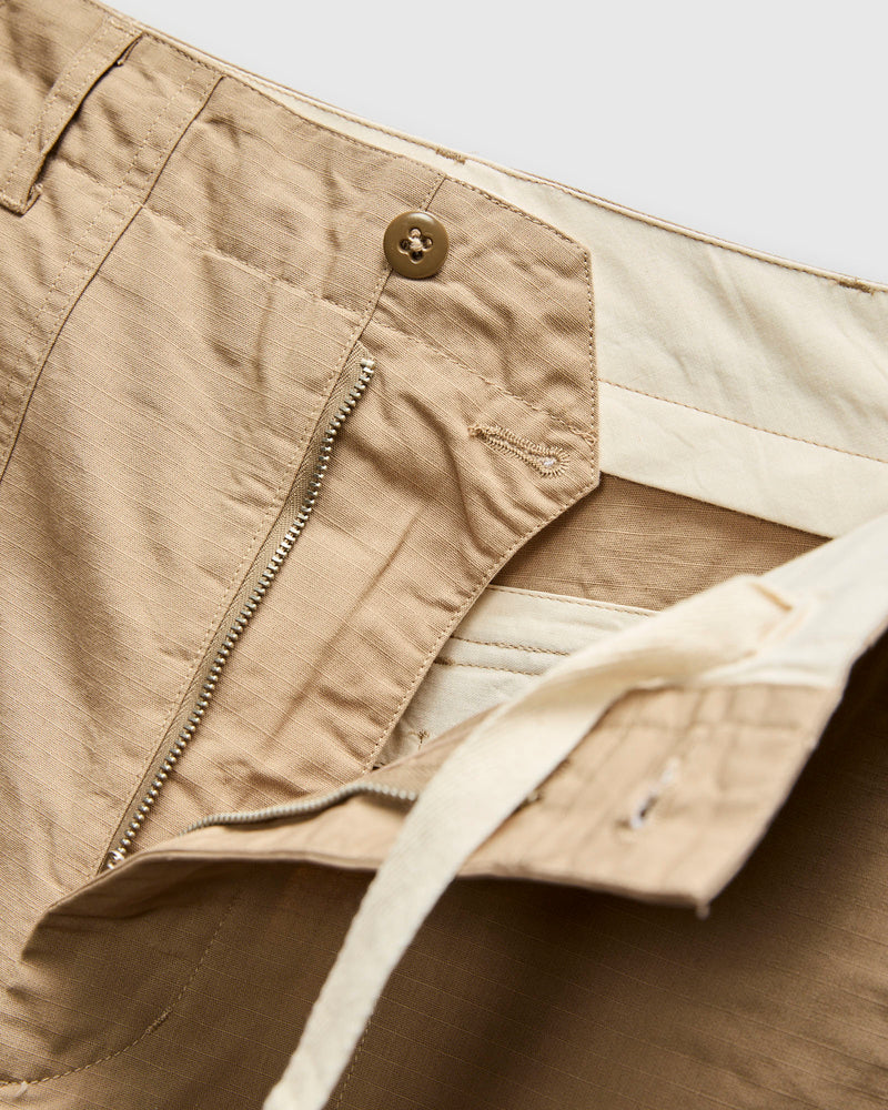 Fatigue Shorts in Khaki Cotton Ripstop