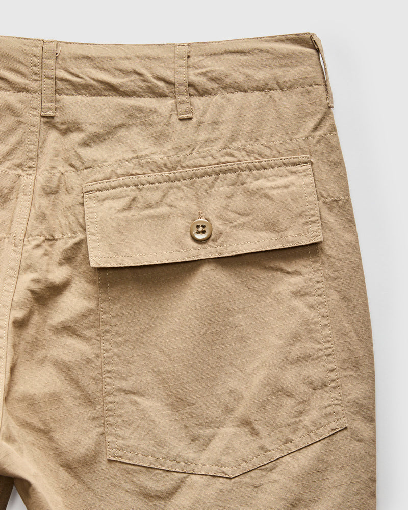Fatigue Shorts in Khaki Cotton Ripstop