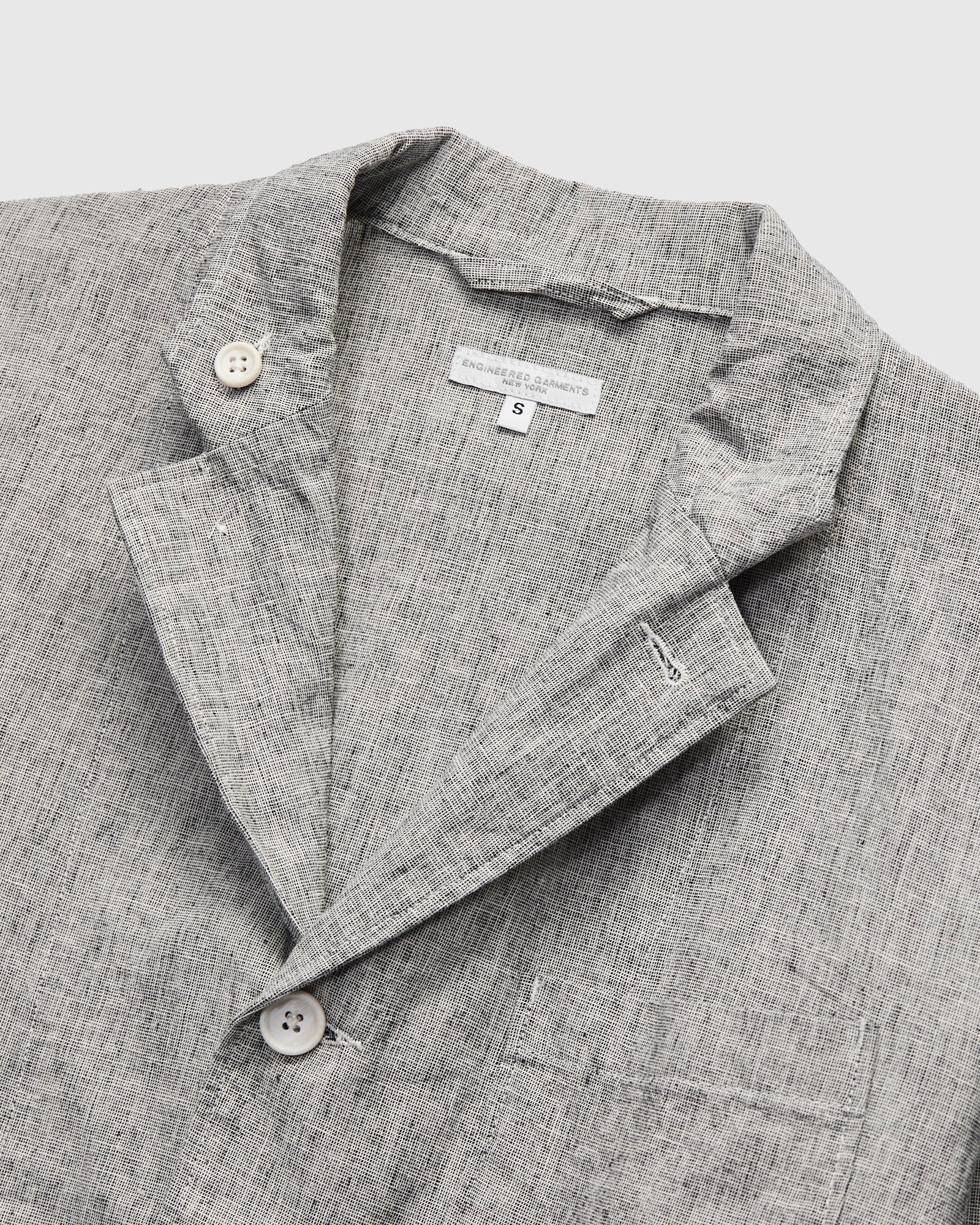 Loiter Jacket in Cotton-Linen Heather Grey Melange – Blue Owl Workshop