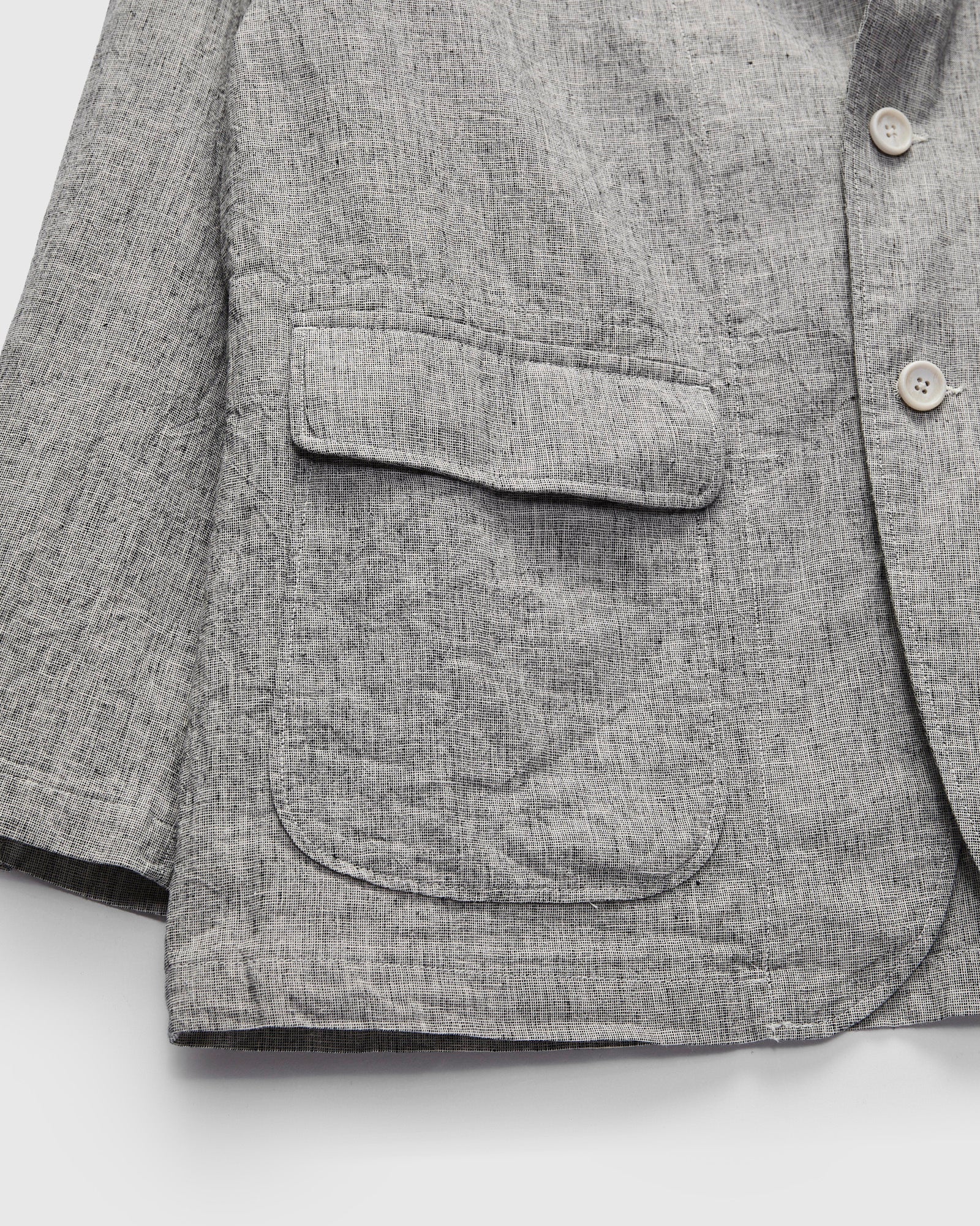 Loiter Jacket in Cotton-Linen Heather Grey Melange – Blue Owl Workshop