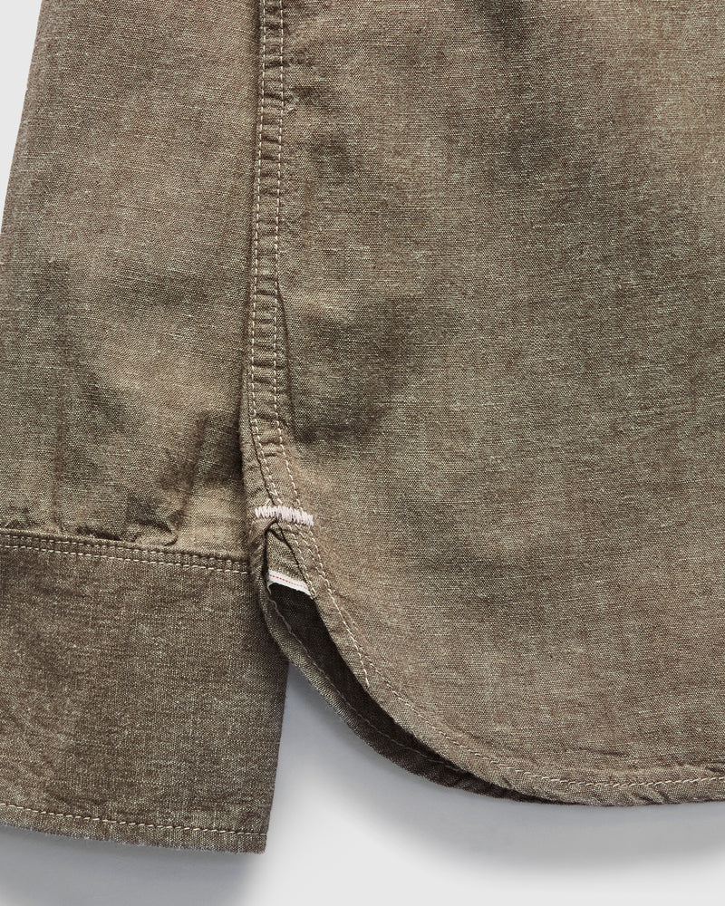 Calico Western Shirt in Dusty Brown