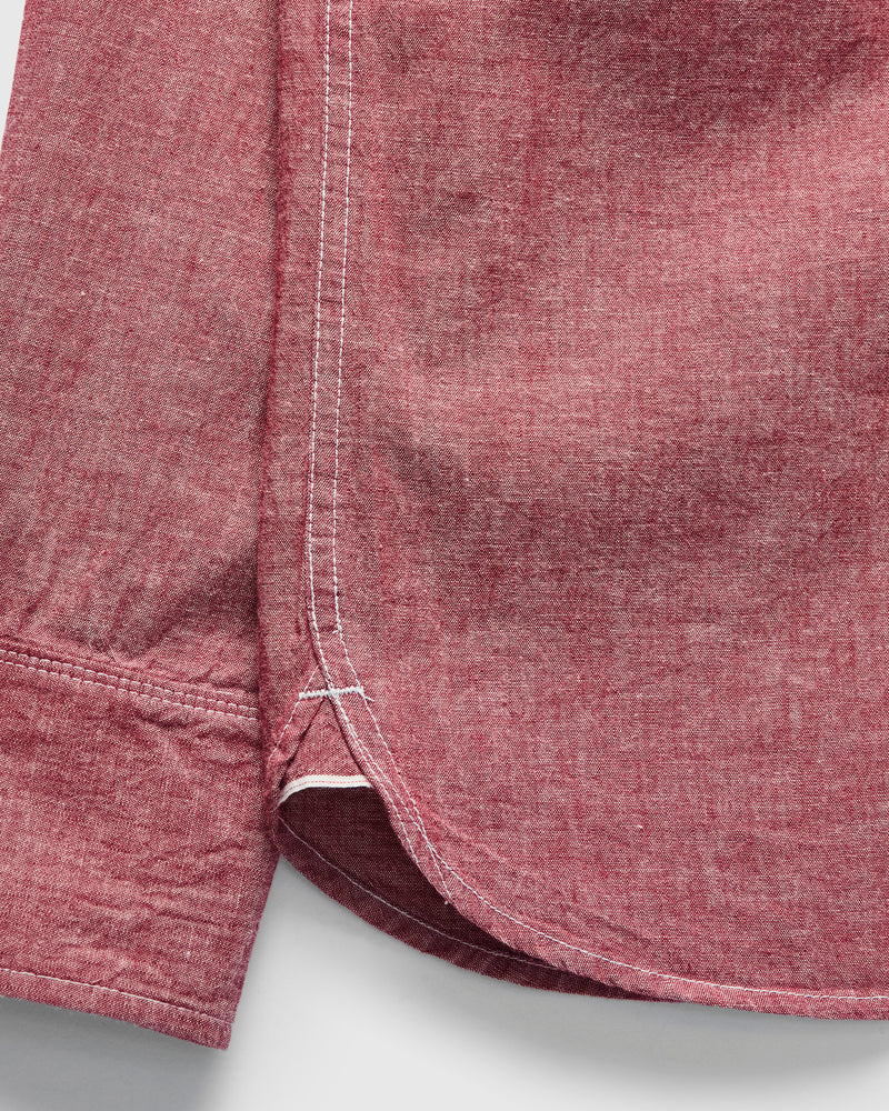 Calico Western Shirt in Dusty Red