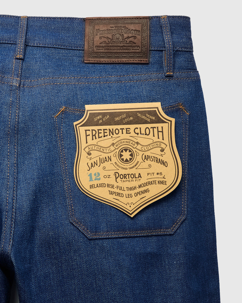 "Vintage Blue Portola" 12oz Selvedge Denim - Tapered Fit
