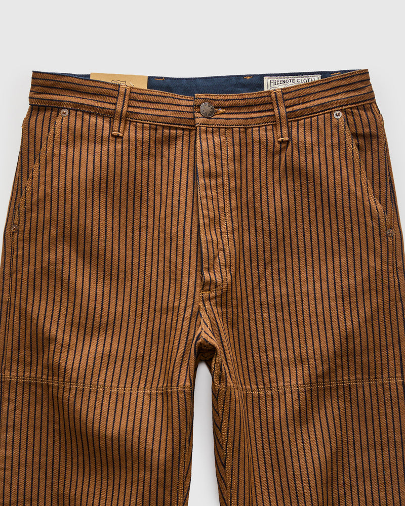 Ortega Pant in Brown Herringbone Dobby