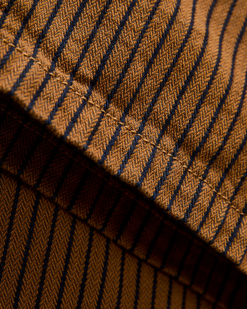 Ortega Pant in Brown Herringbone Dobby