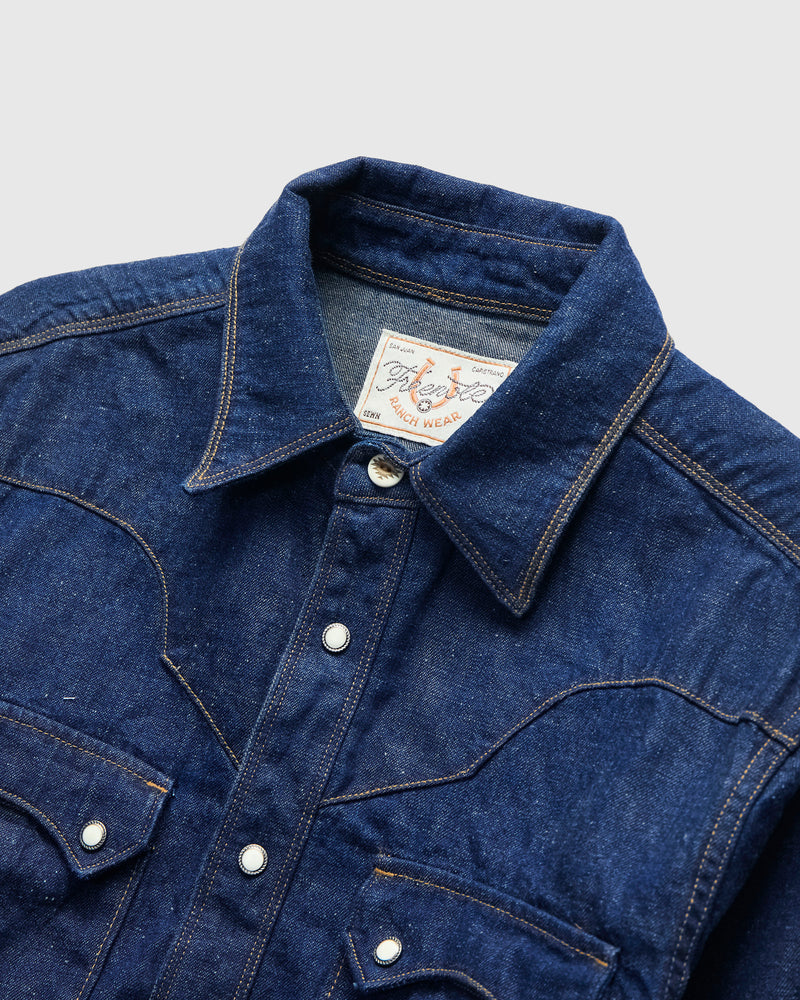 Sinclair Western Shirt in Royal Blue Denim