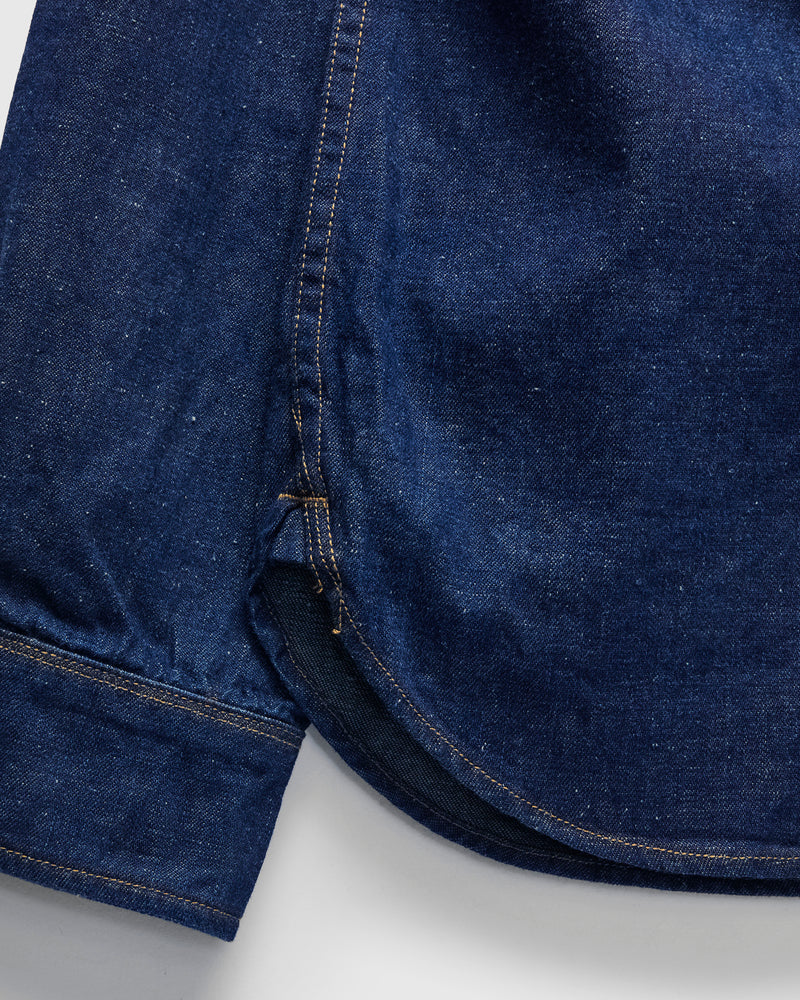 Sinclair Western Shirt in Royal Blue Denim