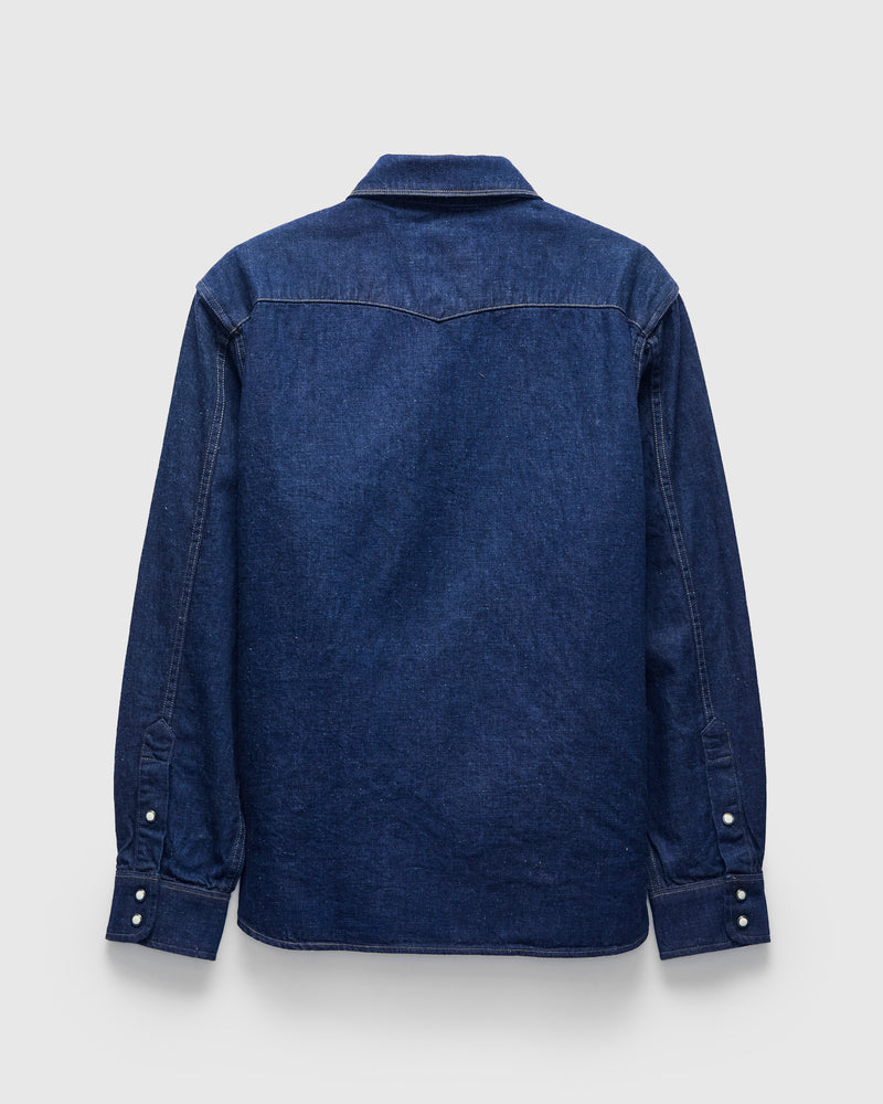 Sinclair Western Shirt in Royal Blue Denim
