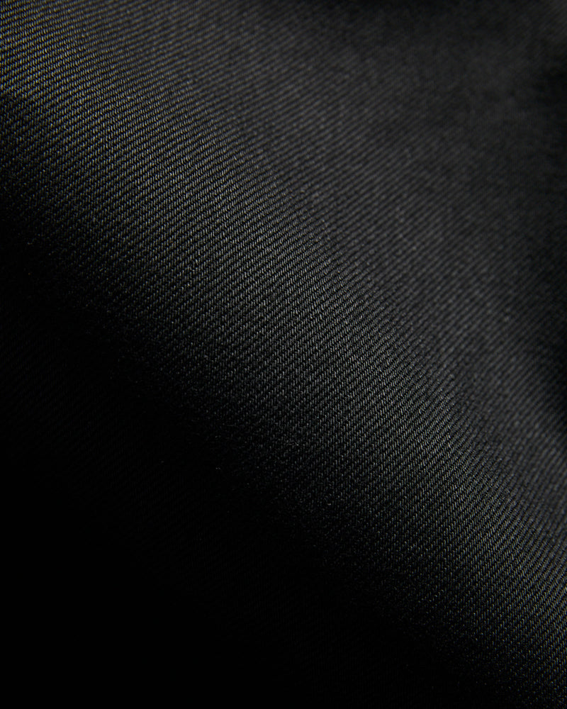 "Black Modesto" 15.75oz Double Black Selvedge Denim - Wide Straight Fit