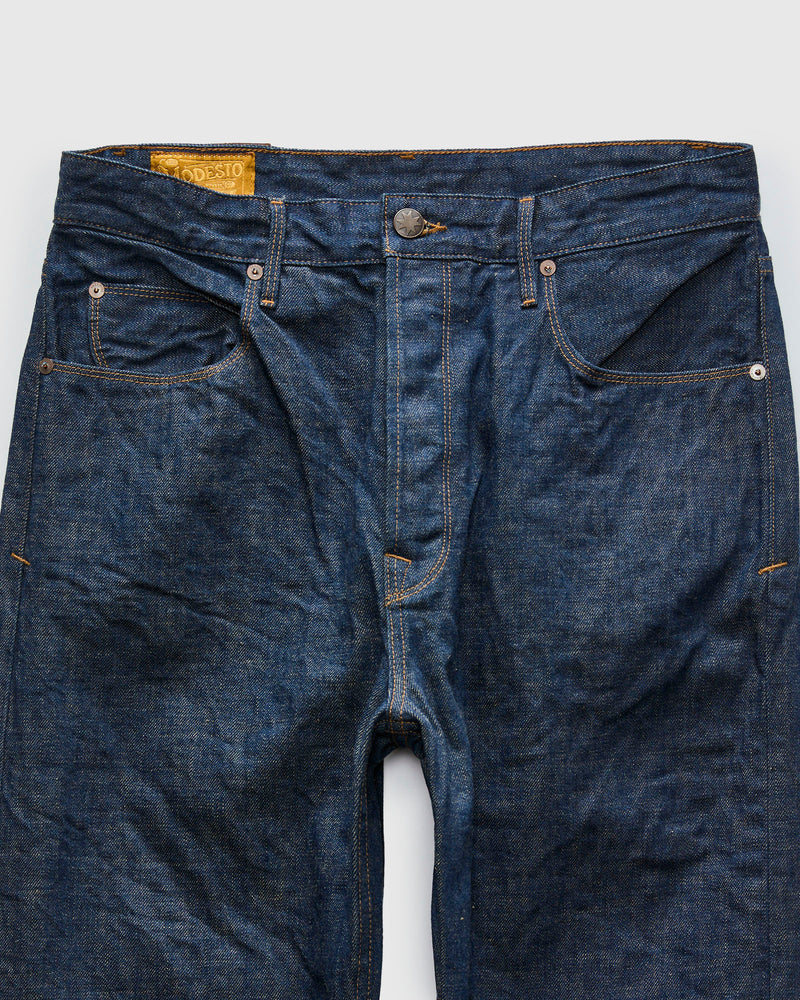 "Natural Rinsed Modesto" 13oz Selvedge Denim - Straight Fit