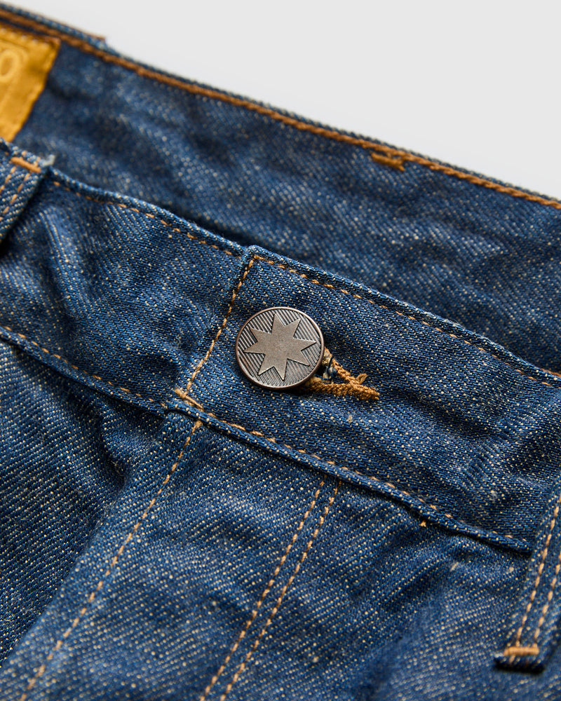 "Natural Rinsed Portola" 13oz Selvedge Denim - Tapered Fit