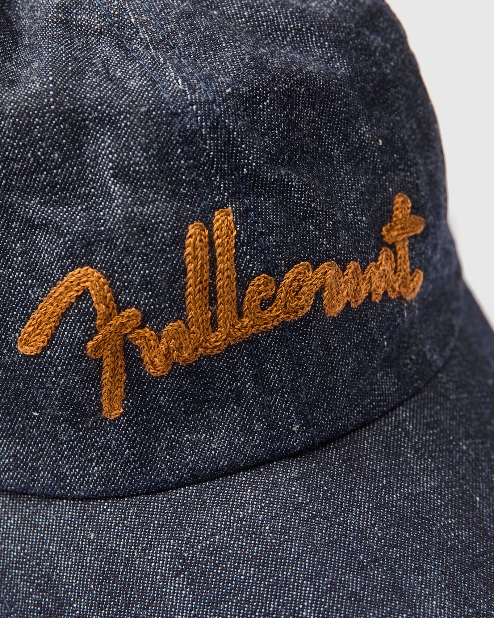 Chain Embroidery Denim Cap in Indigo Blue – Blue Owl Workshop