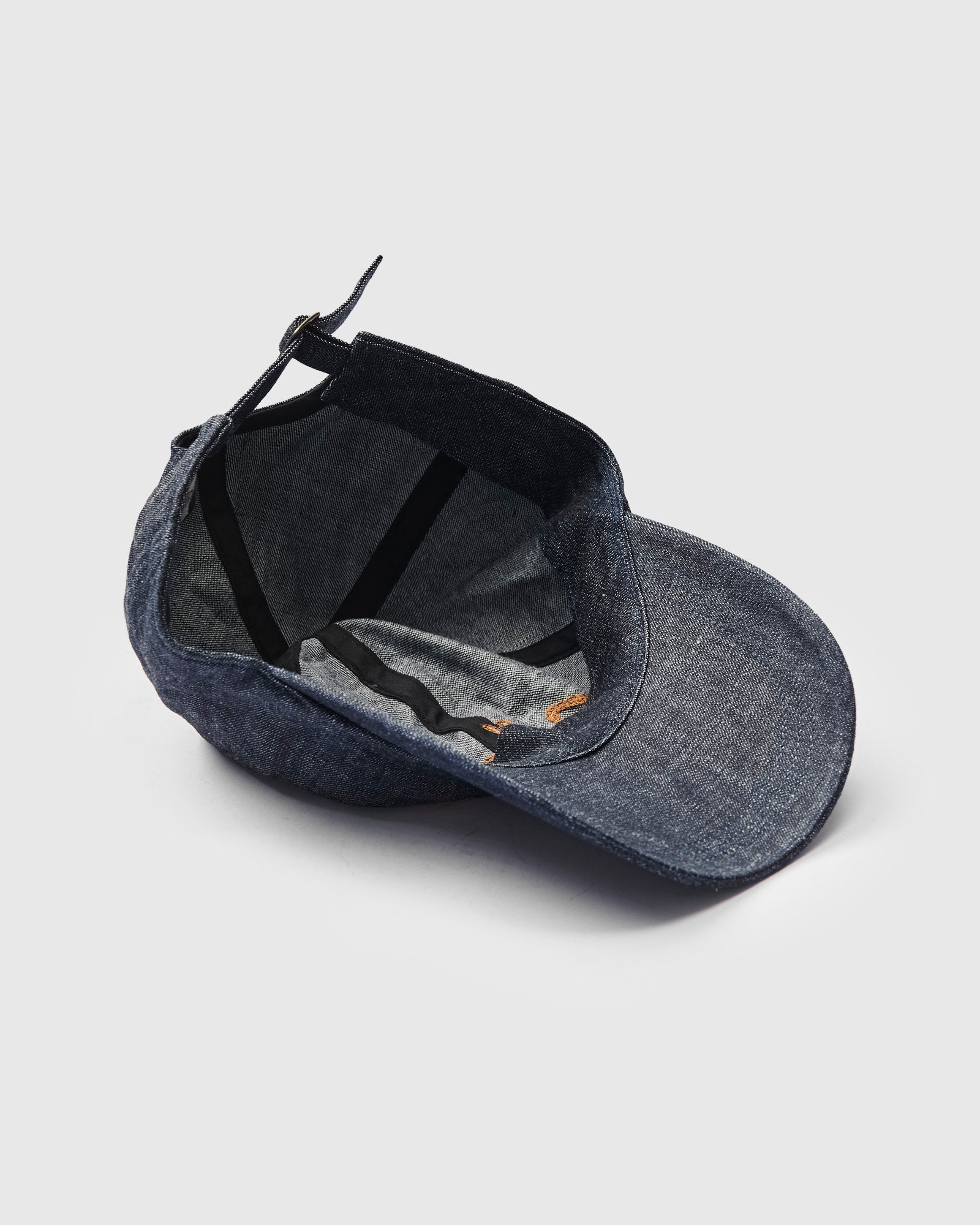 Chain Embroidery Denim Cap in Indigo Blue – Blue Owl Workshop