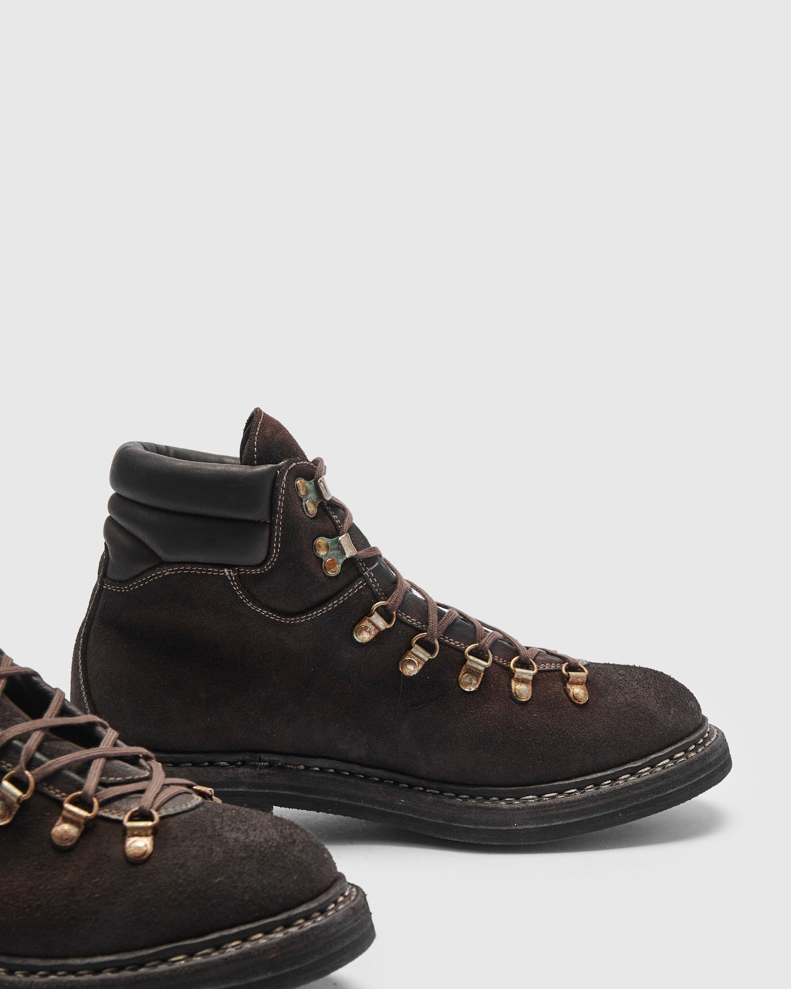 19M Hiking Boot in Dark Brown Reverse Calf Leather – Blue Owl Workshop