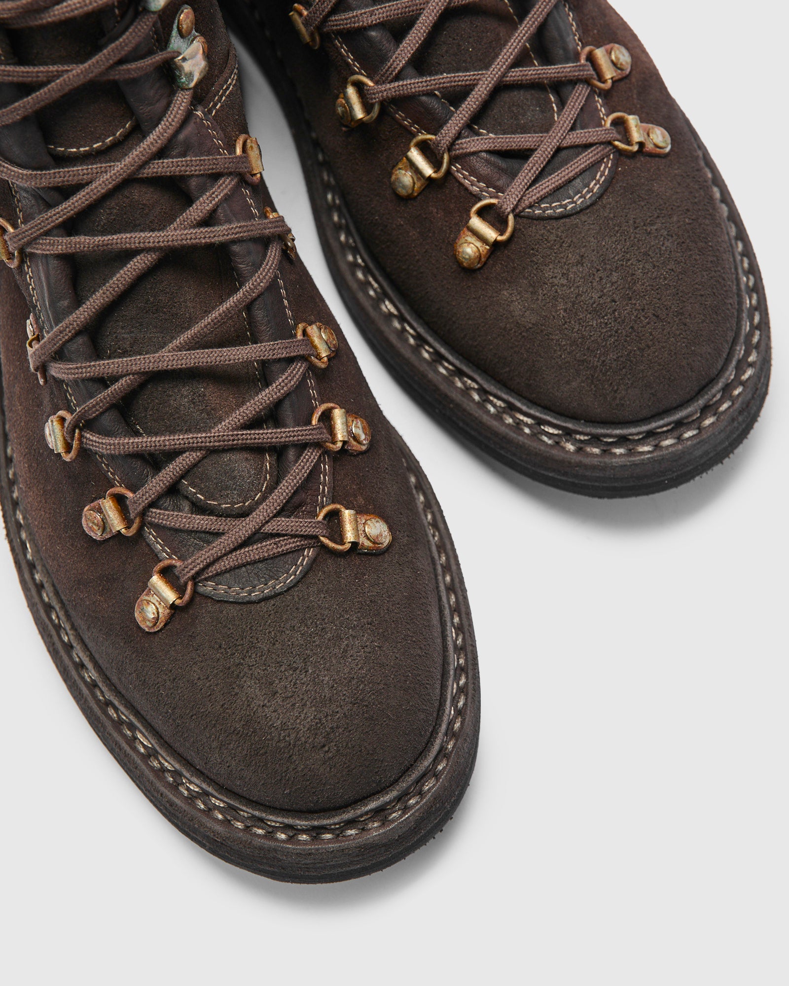 19M Hiking Boot in Dark Brown Reverse Calf Leather – Blue Owl Workshop