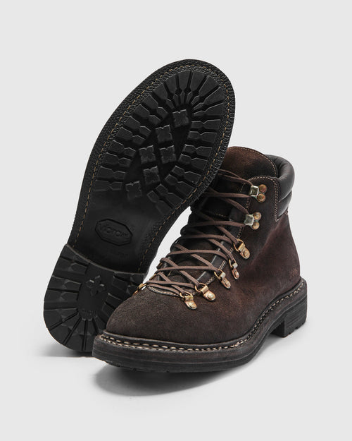 19M Hiking Boot in Dark Brown Reverse Calf Leather