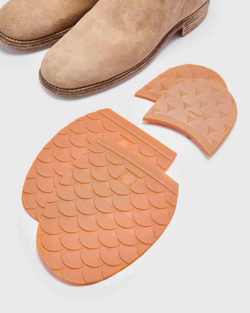 988 Back Zip Boot in Sand Beige Reverse Horse Leather