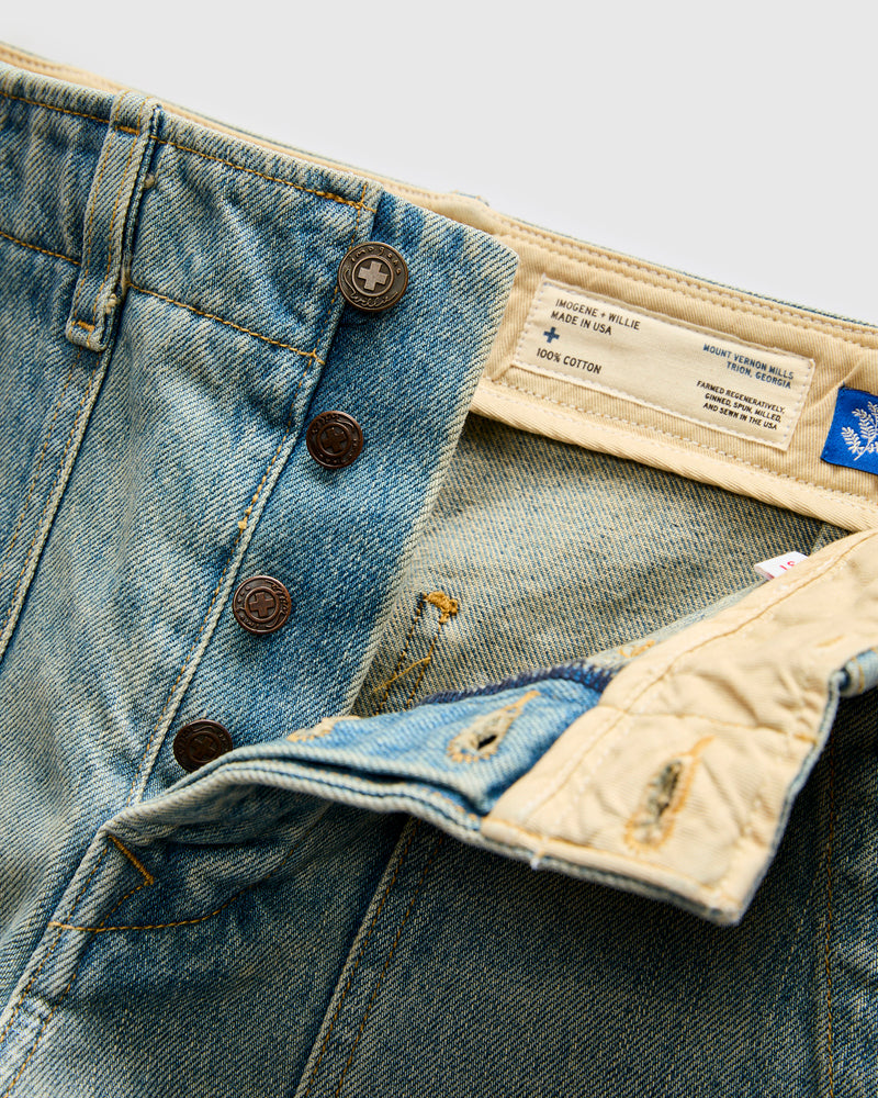 Hencye Double Knee Workpant in Natural Indigo