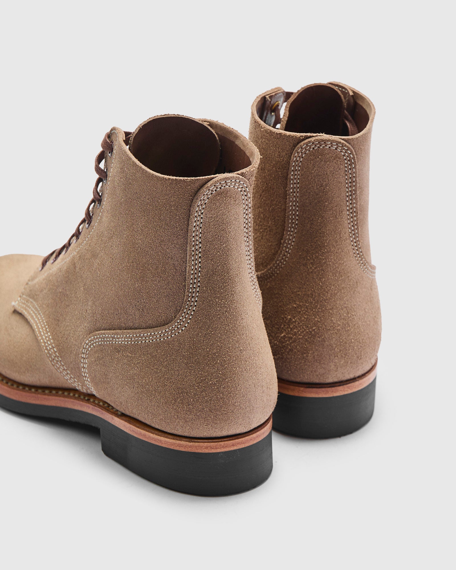 N-1 Field Shoe Boondocker Boot in Horween Natural Roughout – Blue