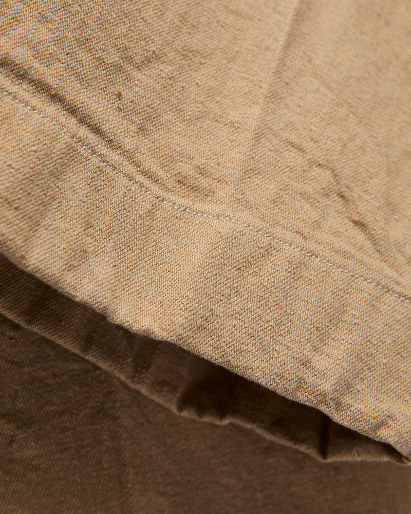 Linen Denim Belted Riviera Pants in Beige
