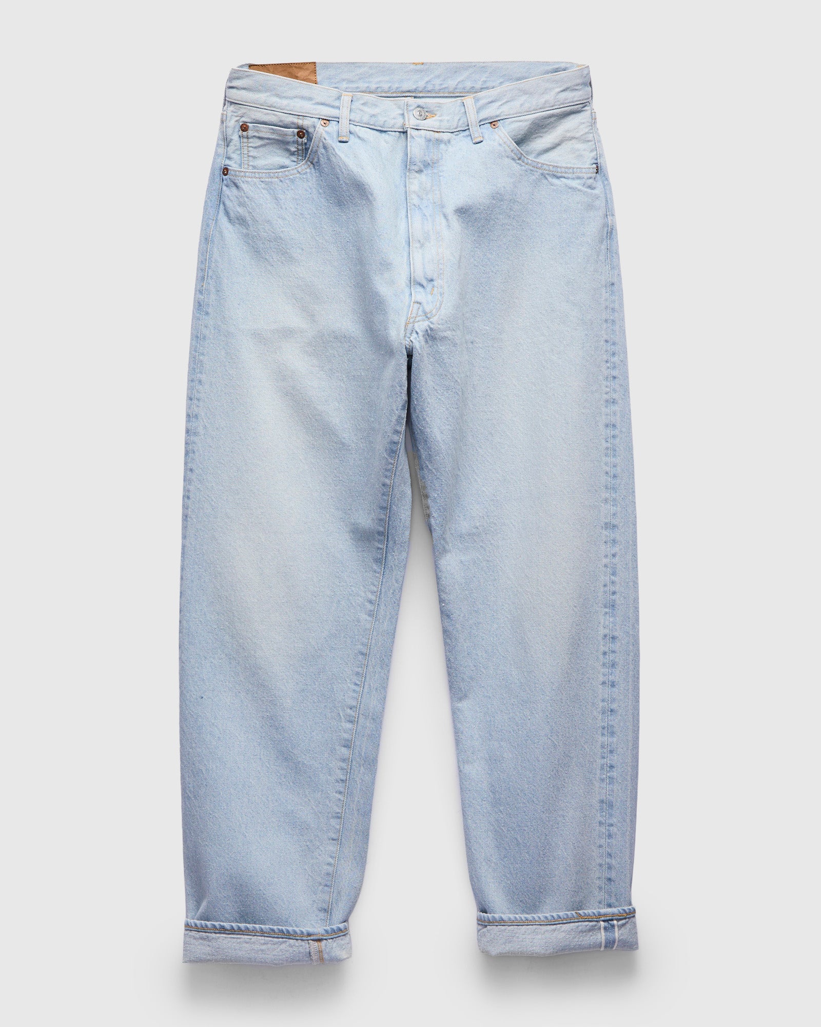 パンツ 5P Zipper Front Denim Pants 5P Zipper Front Denim Pants in Indigo Ice Wash – Blue Owl Workshop
