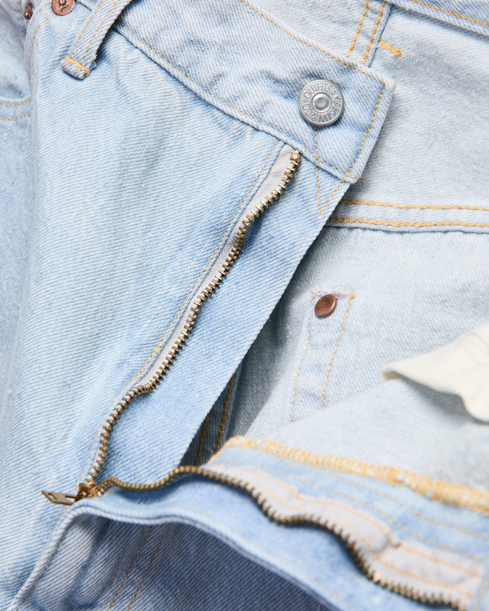 5P Zipper Front Denim Pants in Indigo Ice Wash – Blue Owl Workshop 5P Zipper Front Denim Pants in Indigo Ice Wash – Blue Owl Workshop