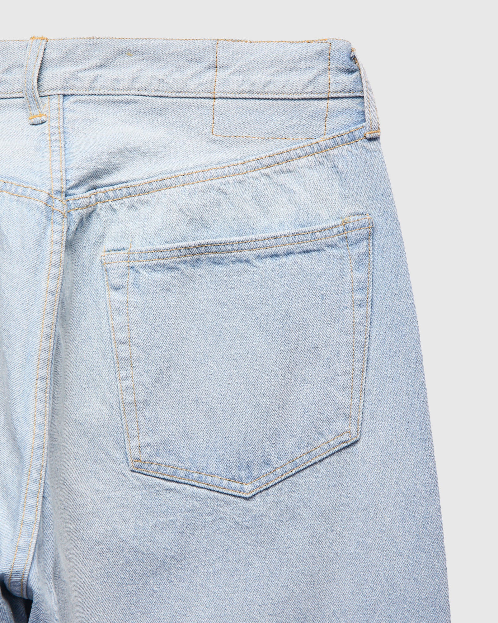 5P Zipper Front Denim Pants in Indigo Ice Wash – Blue Owl Workshop