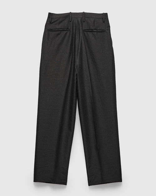 Linen Mohair Shoecut Slacks in Black