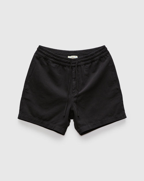 5" Lightweight Cotton Twill Shorts in Deep Black